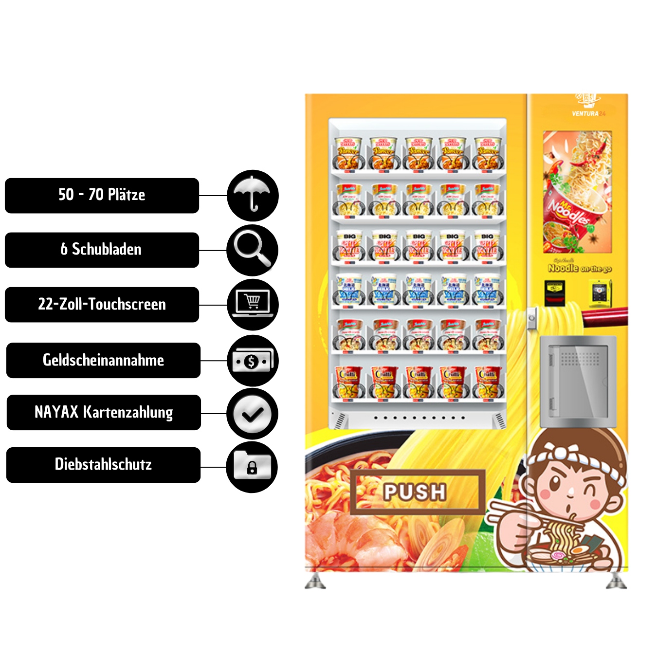 Nudelautomat im Becher