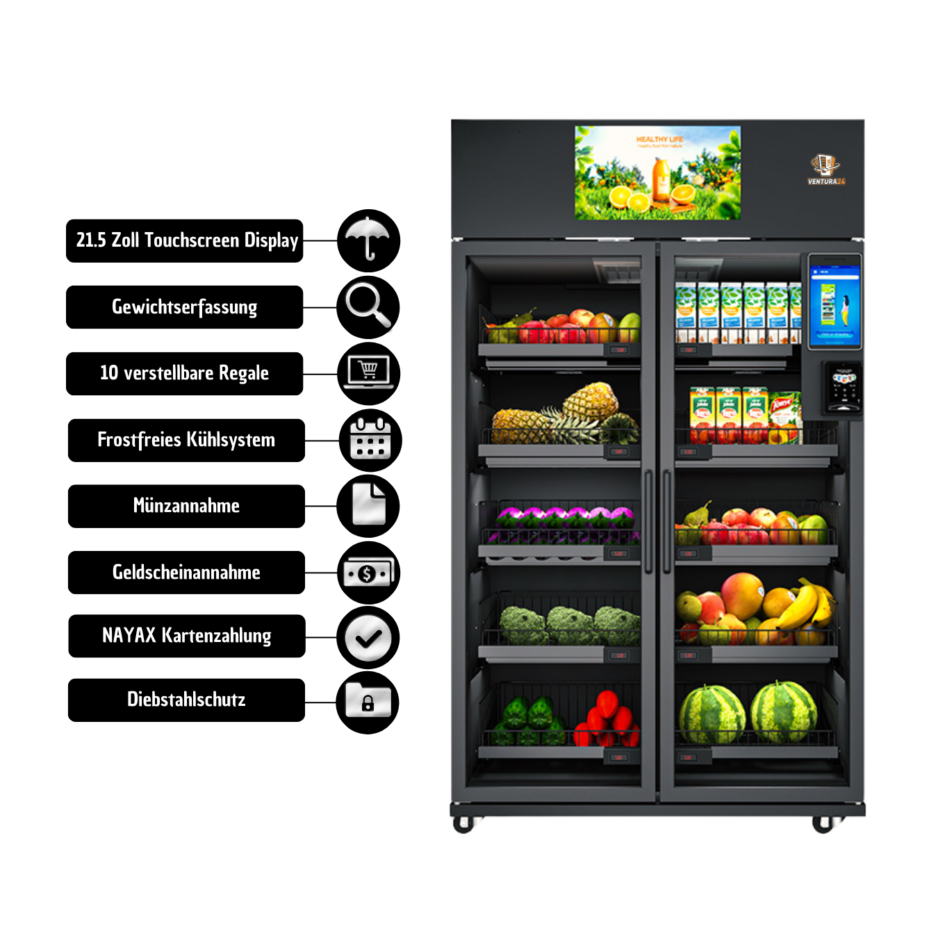 Smarter-Kühlschrank-Verkaufsautomat