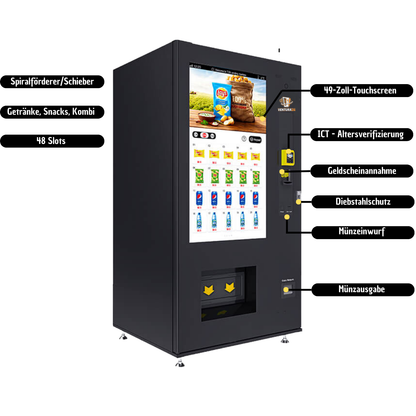 Intelligenter Getränkeautomat Touchscreen/Werbeautomat
